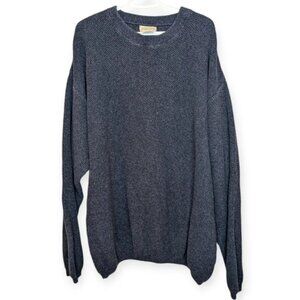 Vintage St. Johns Bay Blue Knit Crew Sweater Top XXL  XT Plus Men
